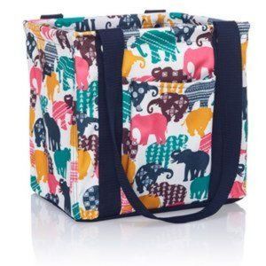 Thirty-One Small Utility Tote Elephant Parade Multi Color